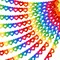 10 Pieces Colorful Rainbow Heart Banner - 100 Feet Colorful Rainbow Gay Pride Paper Garland - Heart Shape Hanging Decorations for Birthday Party Wedding Parades Celebration